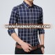 China supplier long sleeve button down checked mens dress shirt