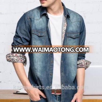 Man fashion cotton denim shirts