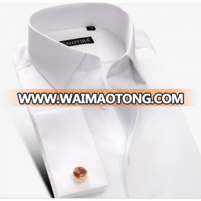 Customized professional wholesale cotton solid men's dress shirts