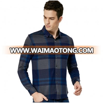 OEM long sleeve mens formal bamboo fitted check dress shirts