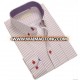 High quality trendy fit luxury design 100%Cotton Stripes Dress/Formal long sleeve men shirt manufacturer in China