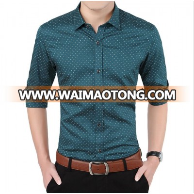 direct wholesale mini floral print long sleeve dress shirt for men